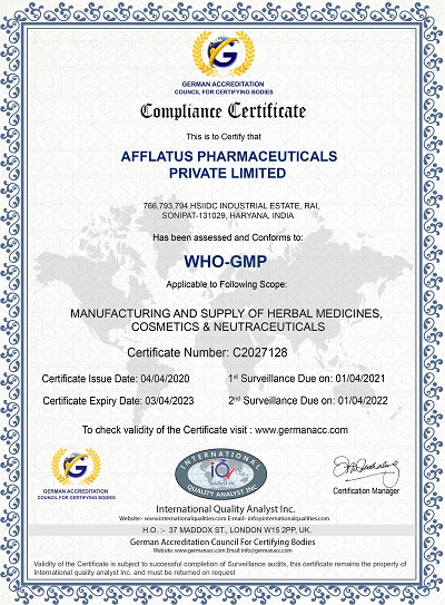 Afflatus Certification